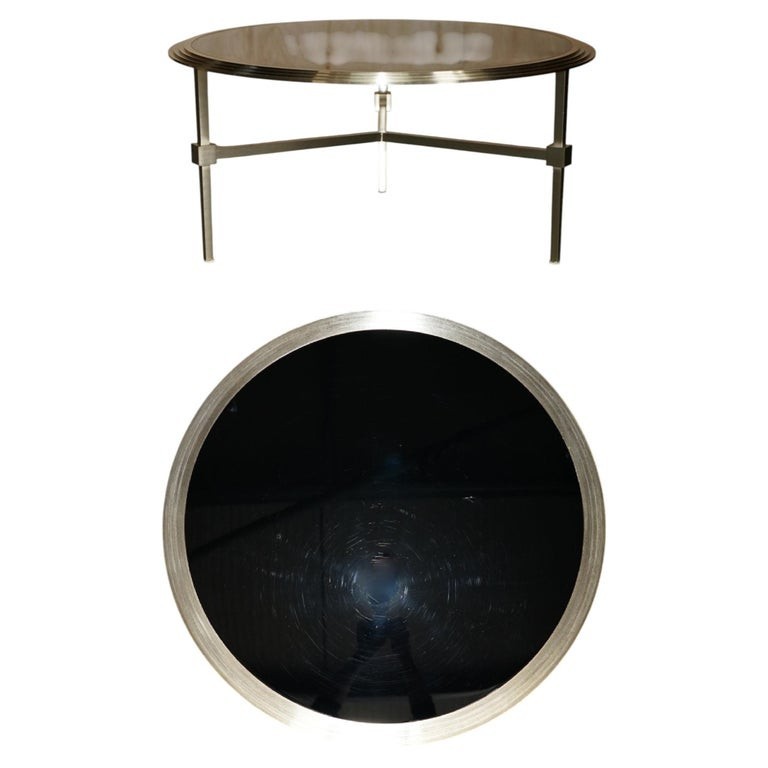 LOVELY FENDI LUXURY LIVING HERITAGE COLLECTION NICKLE PLATED BRONZE COFFEE TABLE
