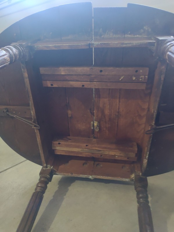 Antique Primitive Oak Drop Leaf Farmhouse Kitchen Table gallery