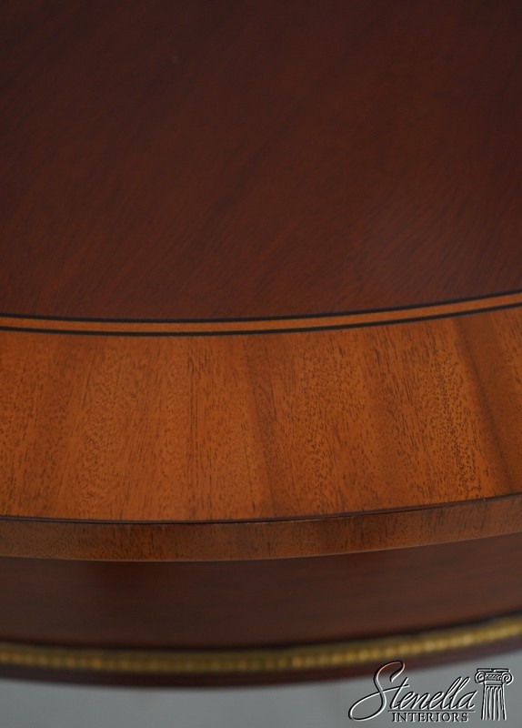 L72012: KINDEL Louis XVI Style Mahogany Demilune Console Table 2 of 2 gallery
