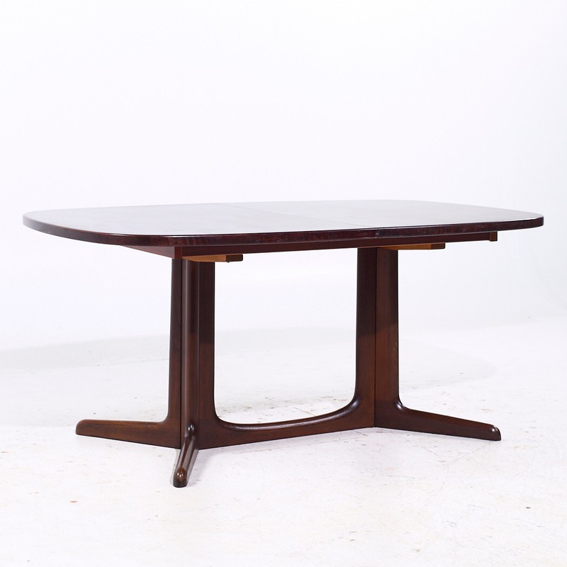 Gudme Mobelfabrik Mid Century Danish Rosewood Expanding Dining Table with 1 Leaf gallery