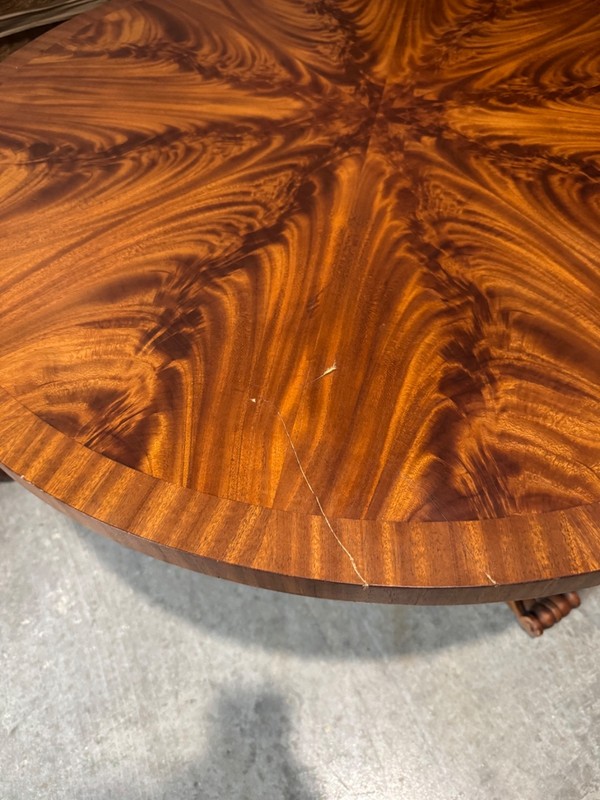 Antique Round Burl Wood Coffee Table gallery