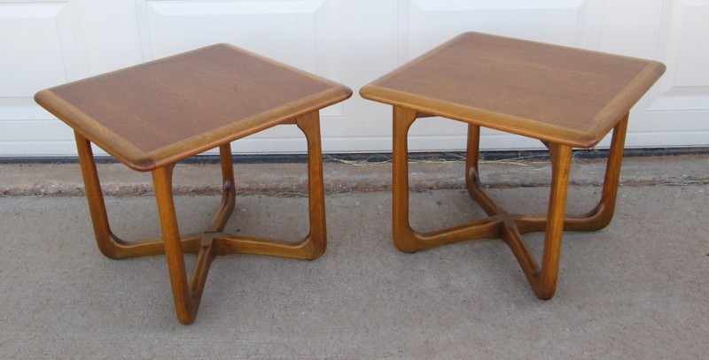 2 Lane Perception Snack Tables 18x18in 15in Tall Model 908-18 Mid Century Modern gallery