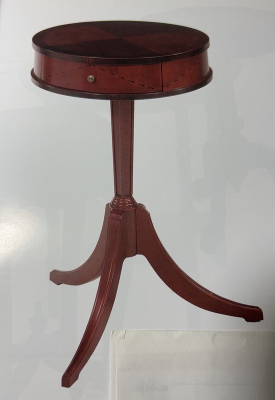 Beautiful Drum table in Mahogany, NEW, finished in Antique Cherry gallery