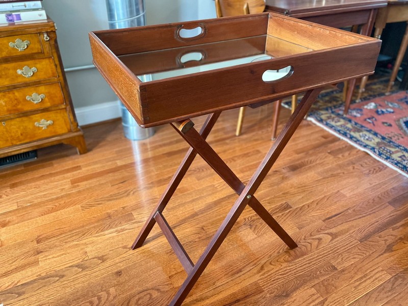Signed Butler’s Tray on Stand in Mahogany, 19th-Century gallery