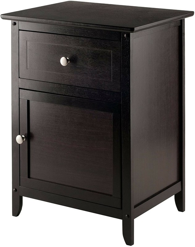 Winsome Eugene Accent Table, 18.9 inches, Espresso Color 25" Height,15" Deep