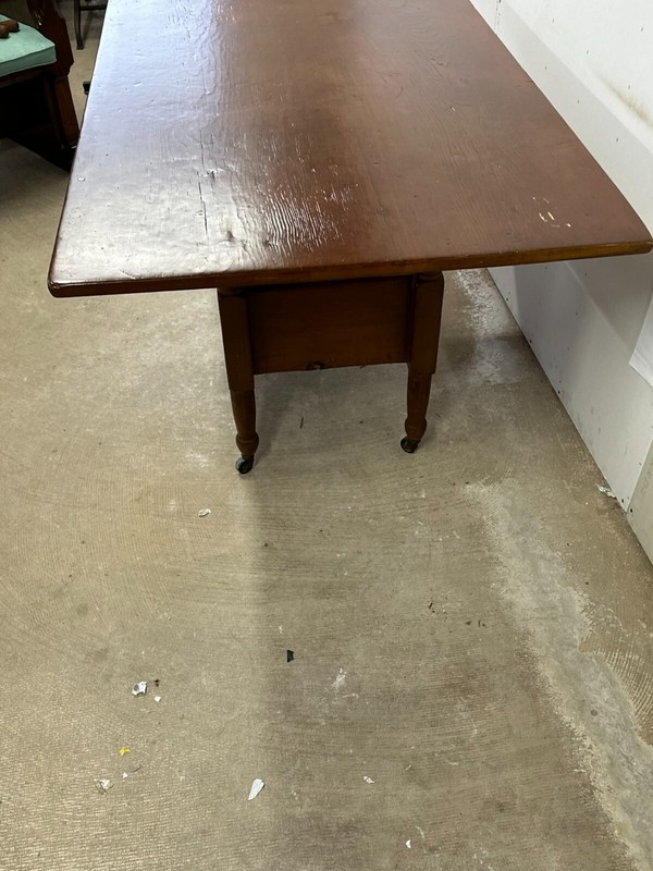 Antique Bench Table softwood primitive PA dining tilt top softwood 1800s gallery