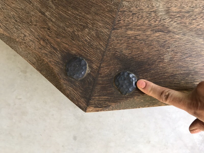 Vintage Octagon Mexican Copper Table Top Small Fire Pit gallery