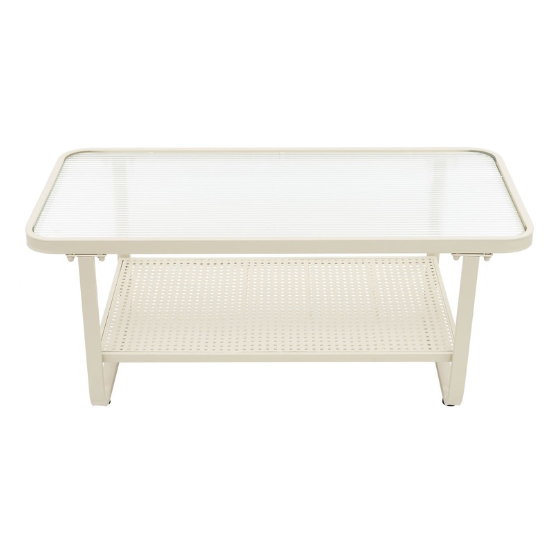 Coffee Table for Living Room, 2 Tiers Rectangle Coffee Table 39.3*19.68*16.53in gallery