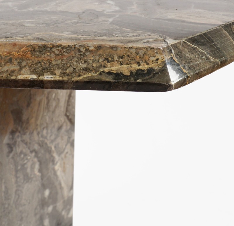 Vintage Marble Coffee Table Mid Century Modern Small Side End Square Heavy Top gallery