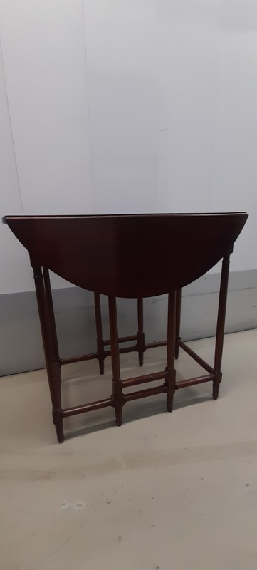 Century Victorian English Drop Leaf Table 1900s gallery