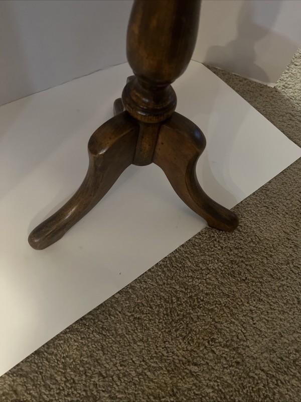 Small Tilt Table Vintage Dark Wood gallery
