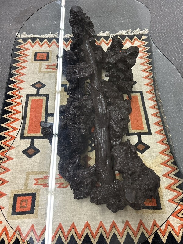 1970s Natural Red Wood Burl Coffee Table - MCM Coffee Table gallery