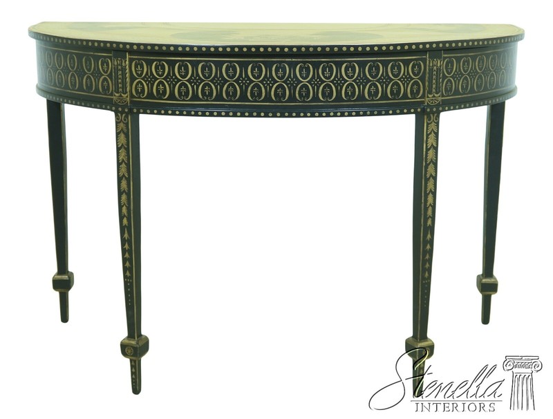 53663EC: Stunning Paint Decorated Console Or Hall Table