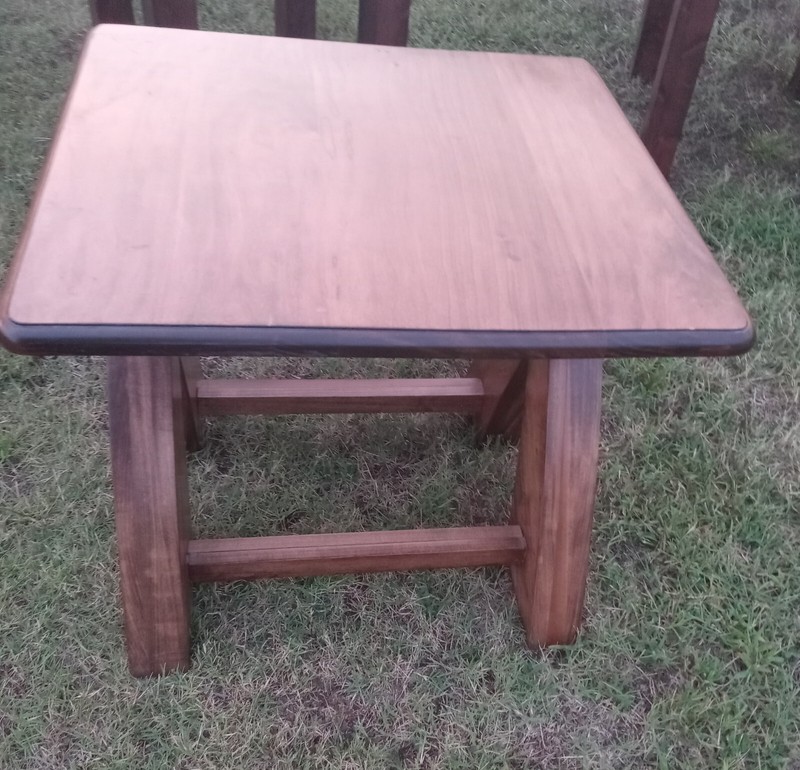 Solid Alder Wood End Table with Walnut Stain / Side Table (ET504) gallery