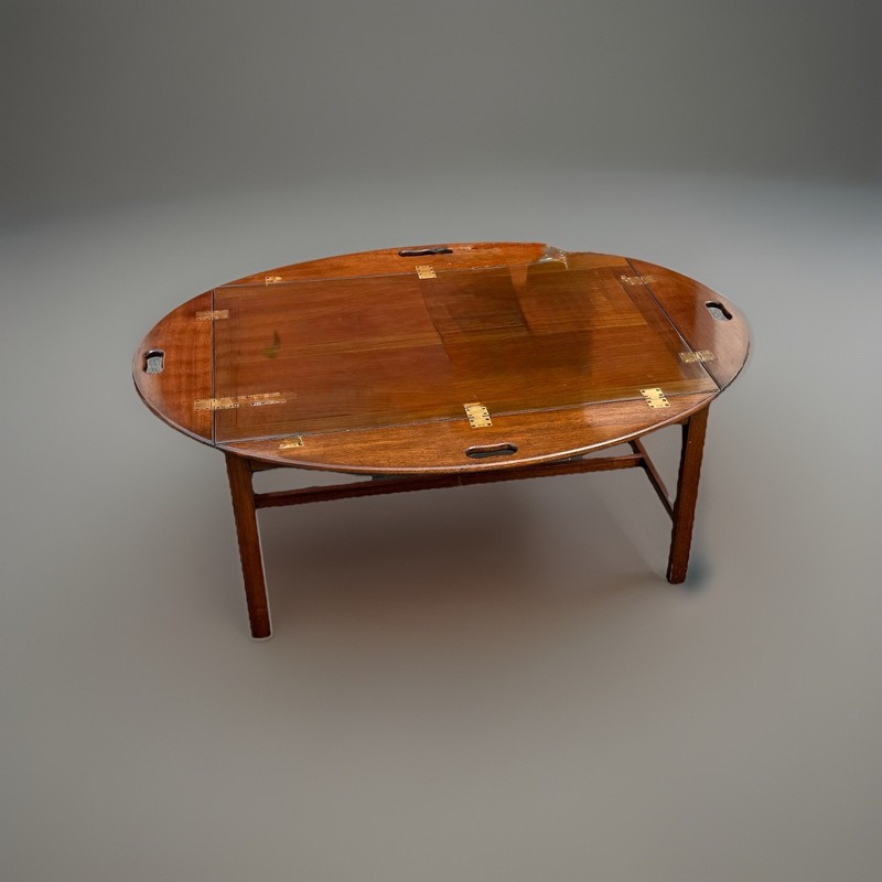 Antique Mahogany Butler’s Tray & Table Stand, Early 20th Century gallery