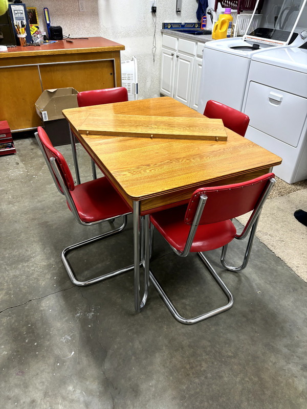 Vintage Midcentury Chrome Dining Table gallery