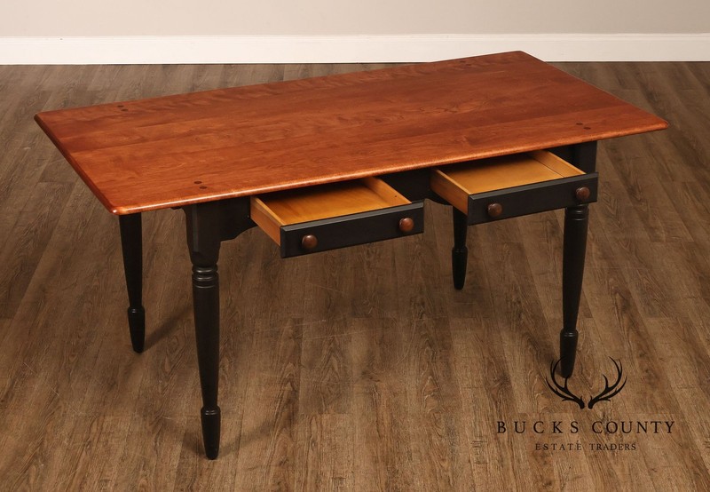 Nichols & Stone Maple Farmhouse Style Two Drawer Dining Table Or Desk gallery