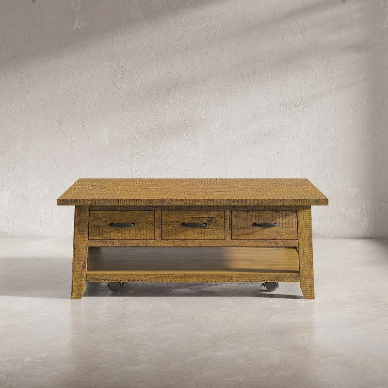 Rustic Farmhouse Solid Wood 50" Coffee Table gallery
