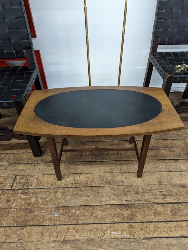 1950 Paul McCobb SIDE TABLE Perimeter Group/Winchendon Furniture leather & wood gallery