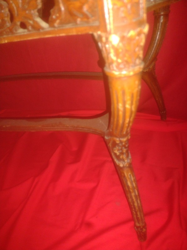 Beautifully Carved Antique Coffee Table. gallery