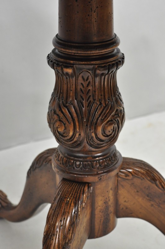 Georgian Chippendale Fretwork Gallery Round Mahogany Occasional Side Table gallery