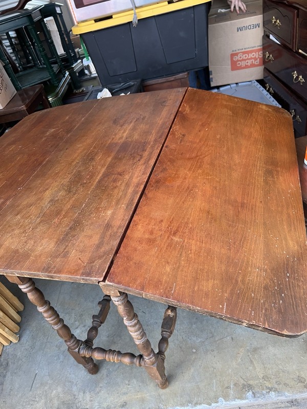 1940’S Drop Leaf Wooden Table gallery