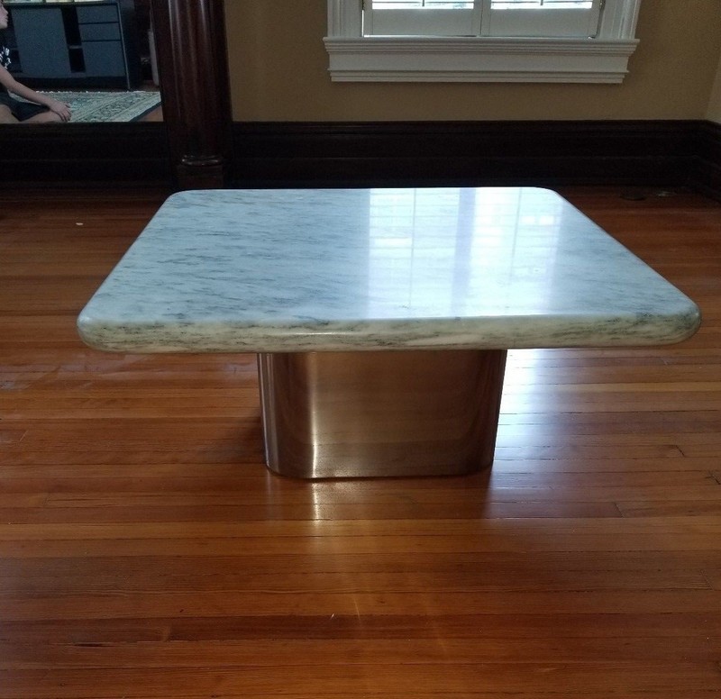 Vintage Mid-Century Modern Marble Top Table Highest Quality Marble Herman Miller