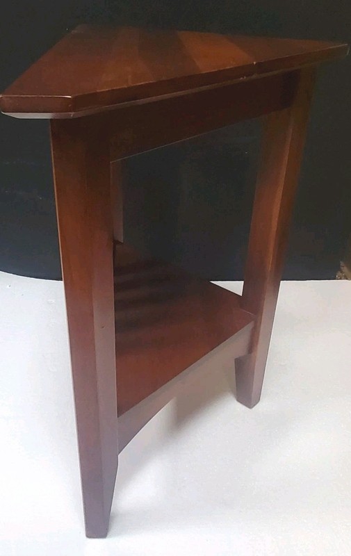Ethen Allen Solid Cherry Corner Table American Impressions **see descr ** gallery