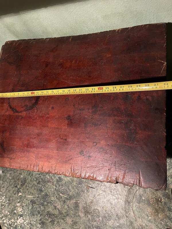 Antique Butchers Block Table Island Boos Chicago Kitchen Stockyard Industrial gallery