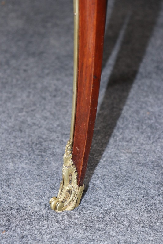 Linke Quality Bronze Mounted Verdi Marble Bronze Mounted End Table with Drawer gallery