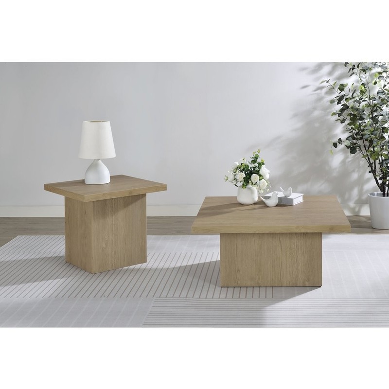 Devar Square Engineered Wood Cocktail Coffee Table Latte gallery