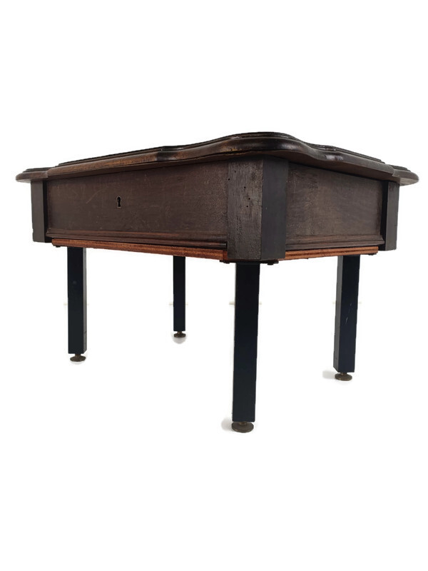 Small Cabinet Table Desk Trinket Vanity Box Carved Wood antique Lovely Small
