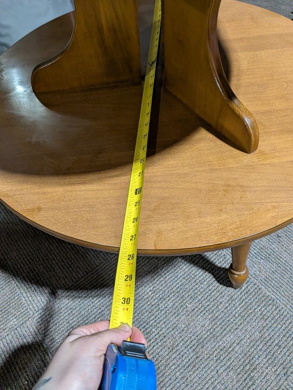1970's Ethan Allen Heirloom Maple 2 Tier Spindle Side Table gallery