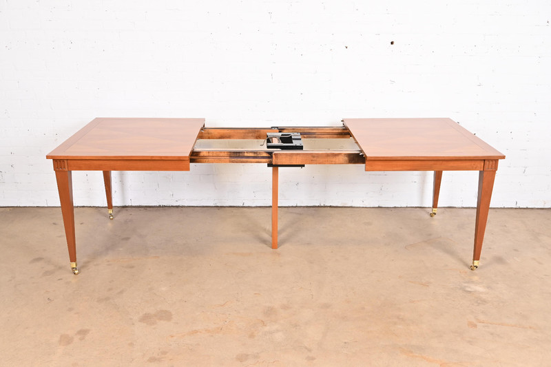 Baker Furniture French Regency Cherry Wood Extension Dining Table, Refinished gallery