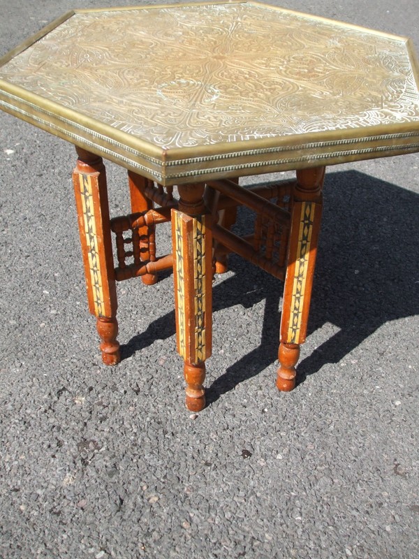 Antique Islamic Moorish Libertyesque tray top table gallery