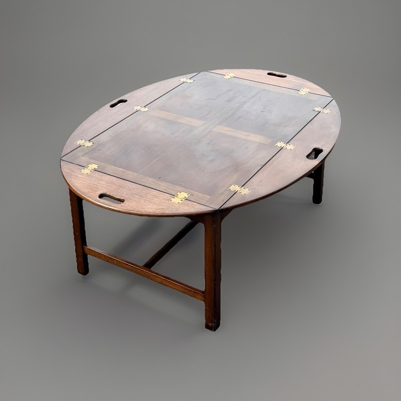Antique Mahogany Butler’s Tray & Table Stand, Early 20th Century gallery