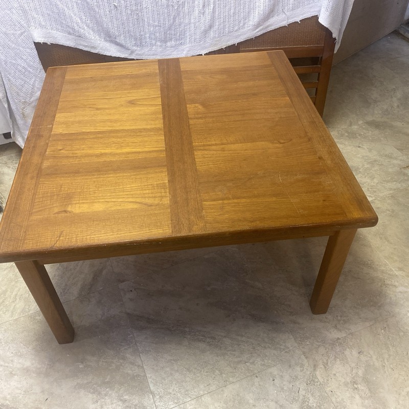 Mid Century Danish Modern Coffee Table Mobler Surfboard Teak Denmark Refinished gallery