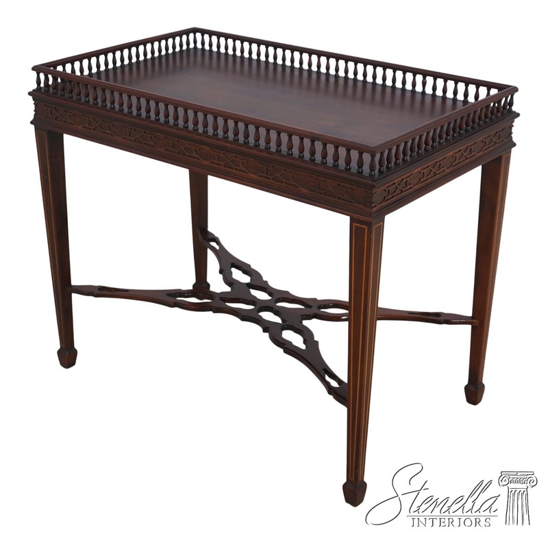 65649EC: Chippendale 18th C. Style Mahogany Tea Table
