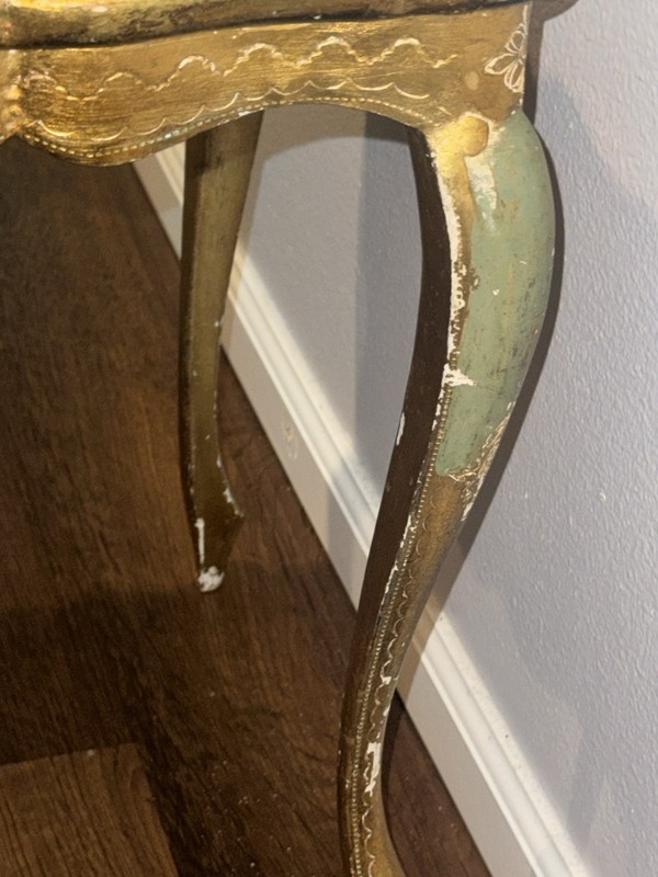 vintage Italian Florentine Style accent table gallery