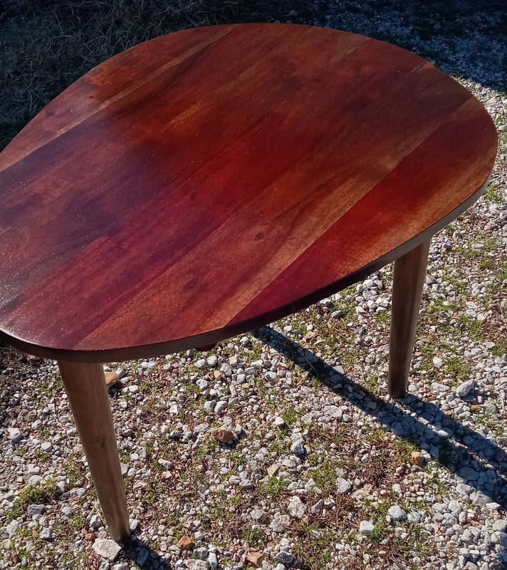 Solid Walnut Egg Shaped Coffee Table (CT349) gallery