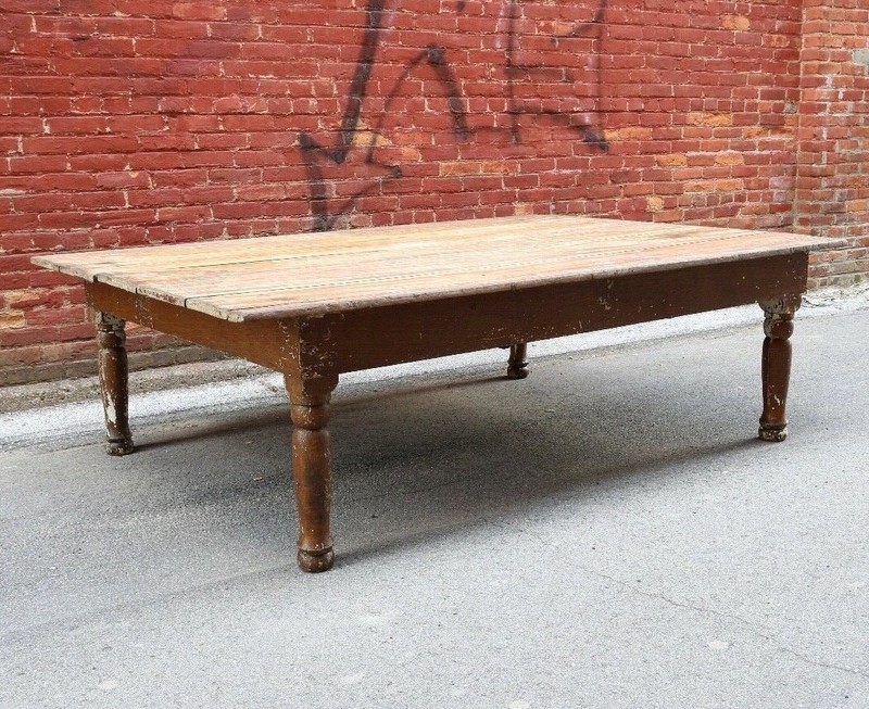 Antique counter Kitchen island Industrial Mercantile Display stand Wood Legs gallery