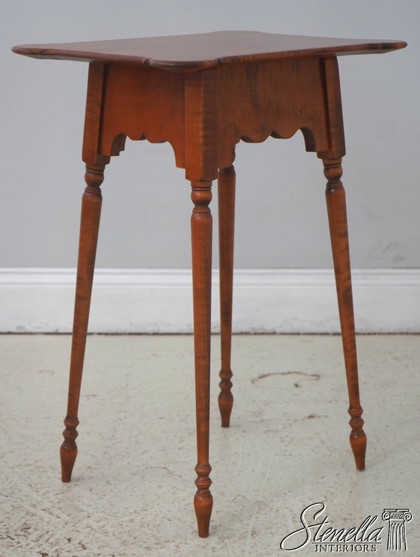 L72957: RIVER BEND Tiger Maple Country Side Table gallery