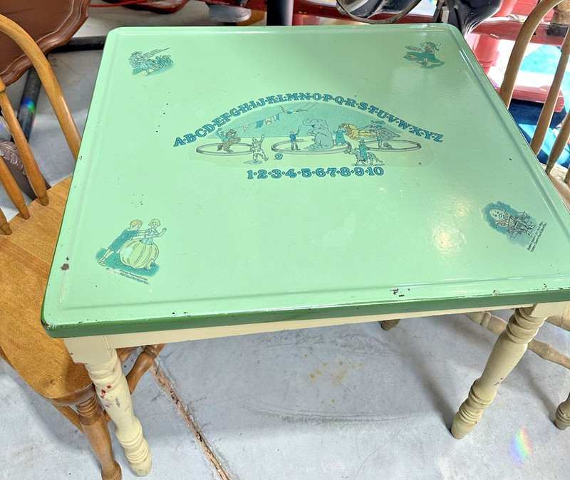 Vintage Child’s Enamel Metal Table gallery