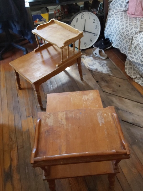 Mid-20th Century Step Tables. Also Known As Telephone Tables or End tables. gallery