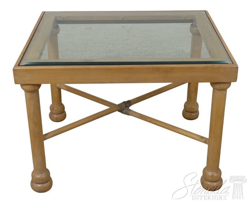 F54884EC: Contemporary Modern Design Glass Top Lamp Table