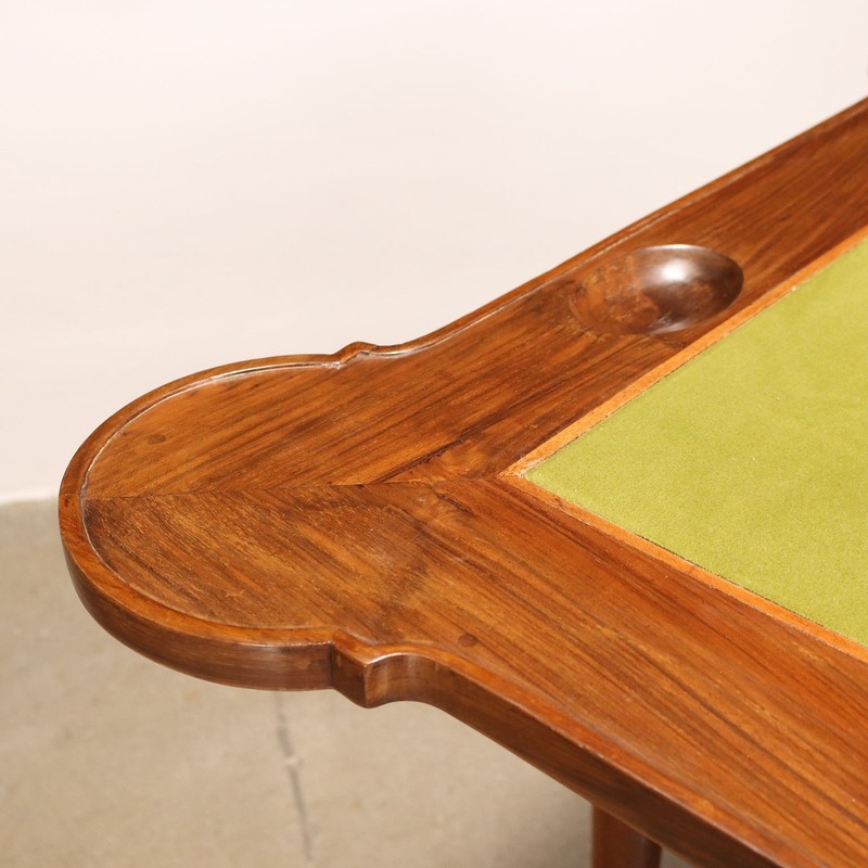 Ancient Baroque Game Table Walnut Italy XVIII Century gallery