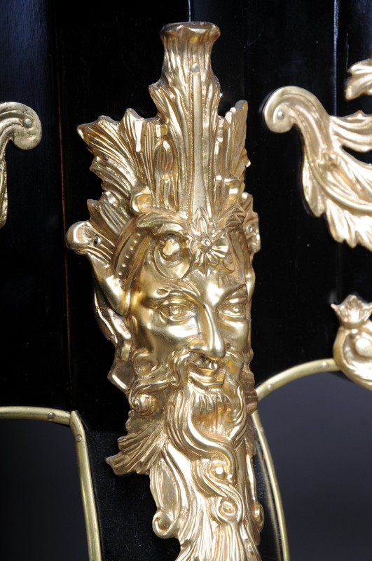 French Coffee Table In Louis XV Style From The 20th Century, Black Gold gallery