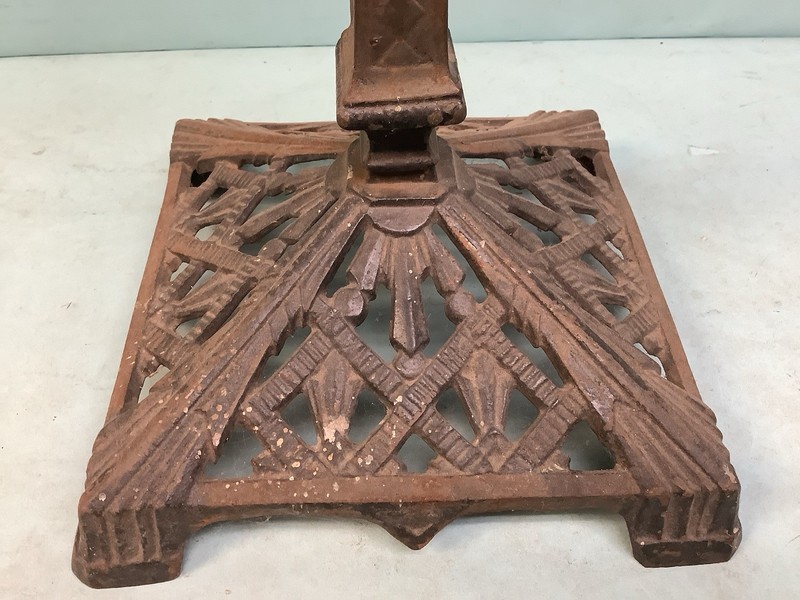 Art Deco Iron and Slate Top Side Table Stand Surface 24 3/4”H gallery
