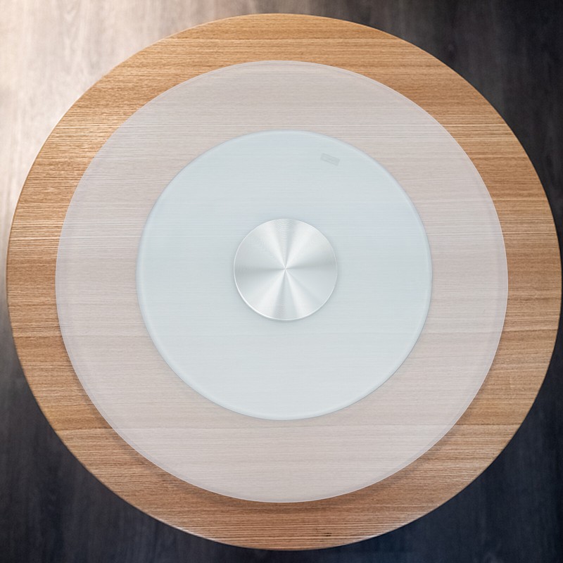 23.62inch Round Turntable, Tempered Glass Rotating Tray Serving Plate gallery