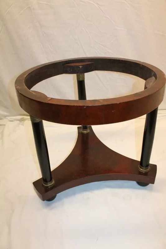 Great Quality French Empire Mahogany Round Marble Top Center Table gallery